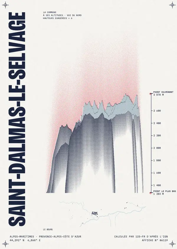 Affiche de Saint-Dalmas-le-Selvage, calculée par 123-fr d'après l'IGN