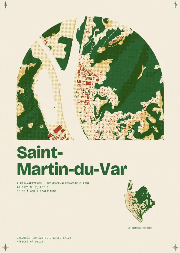 Affiche de Saint-Martin-du-Var, calculée par 123-fr d'après l'IGN