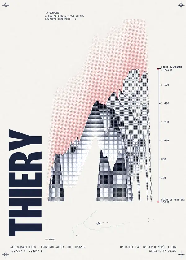 Affiche de Thiéry, calculée par 123-fr d'après l'IGN