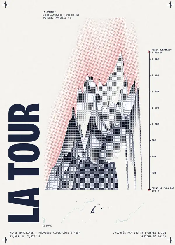 Affiche de La Tour, calculée par 123-fr d'après l'IGN