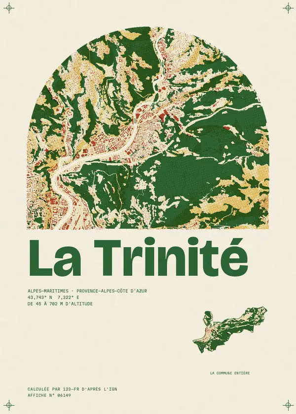 Affiche de La Trinité, calculée par 123-fr d'après l'IGN