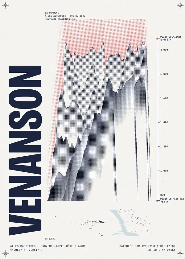 Affiche de Venanson, calculée par 123-fr d'après l'IGN