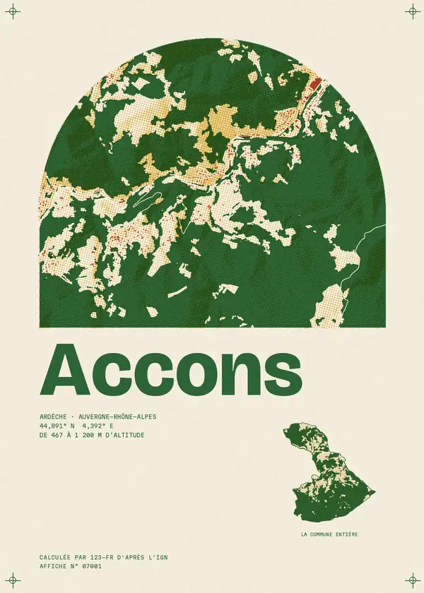 Affiche de Accons, calculée par 123-fr d'après l'IGN