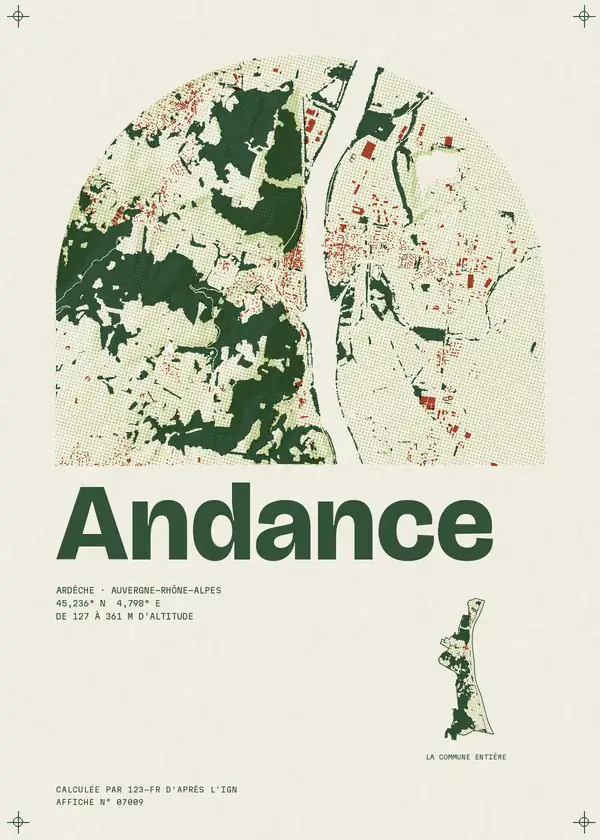 Affiche de Andance, calculée par 123-fr d'après l'IGN