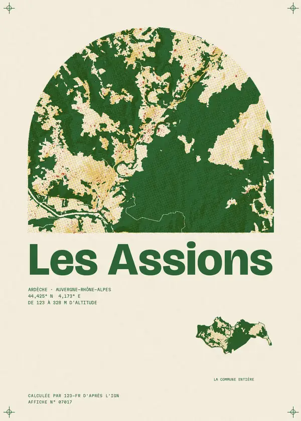 Affiche de Les Assions, calculée par 123-fr d'après l'IGN