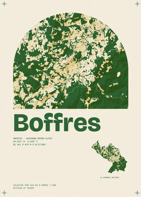 Affiche de Boffres, calculée par 123-fr d'après l'IGN