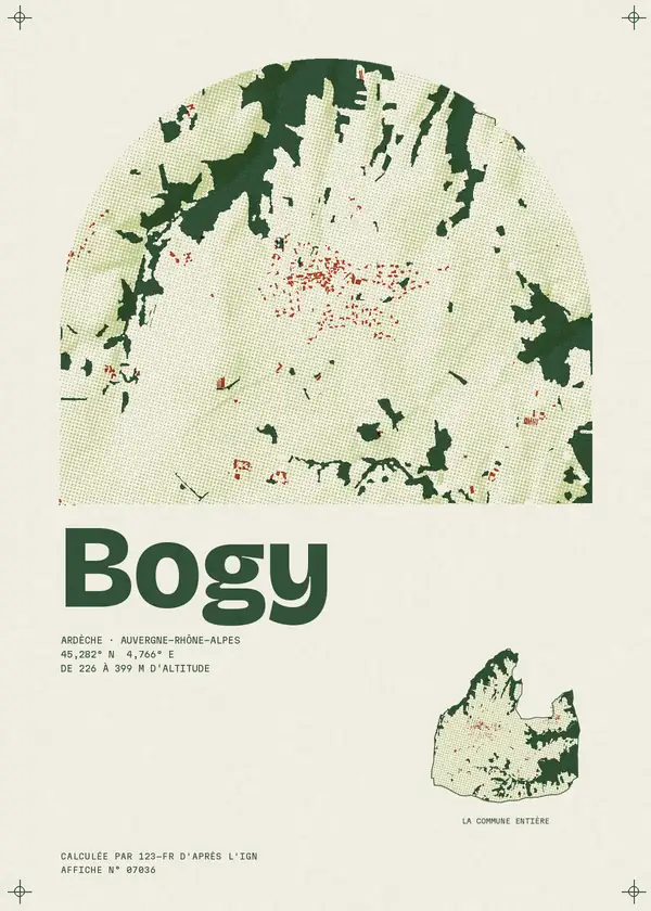 Affiche de Bogy, calculée par 123-fr d'après l'IGN