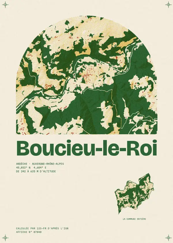 Affiche de Boucieu-le-Roi, calculée par 123-fr d'après l'IGN