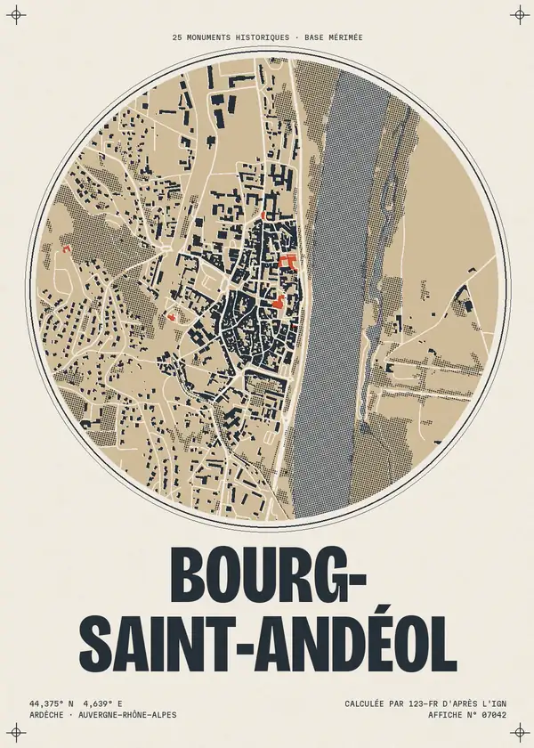 Affiche de Bourg-Saint-Andéol, calculée par 123-fr d'après l'IGN