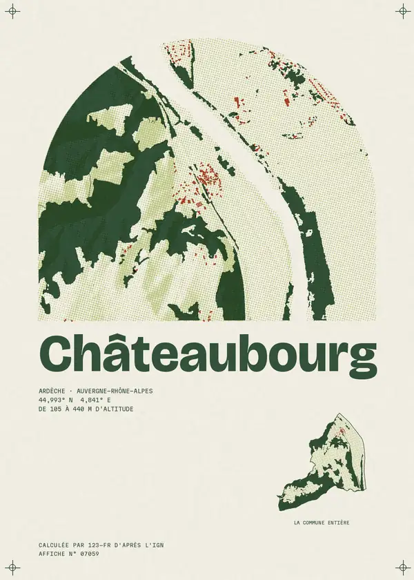 Affiche de Châteaubourg, calculée par 123-fr d'après l'IGN