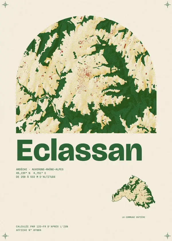 Affiche de Eclassan, calculée par 123-fr d'après l'IGN
