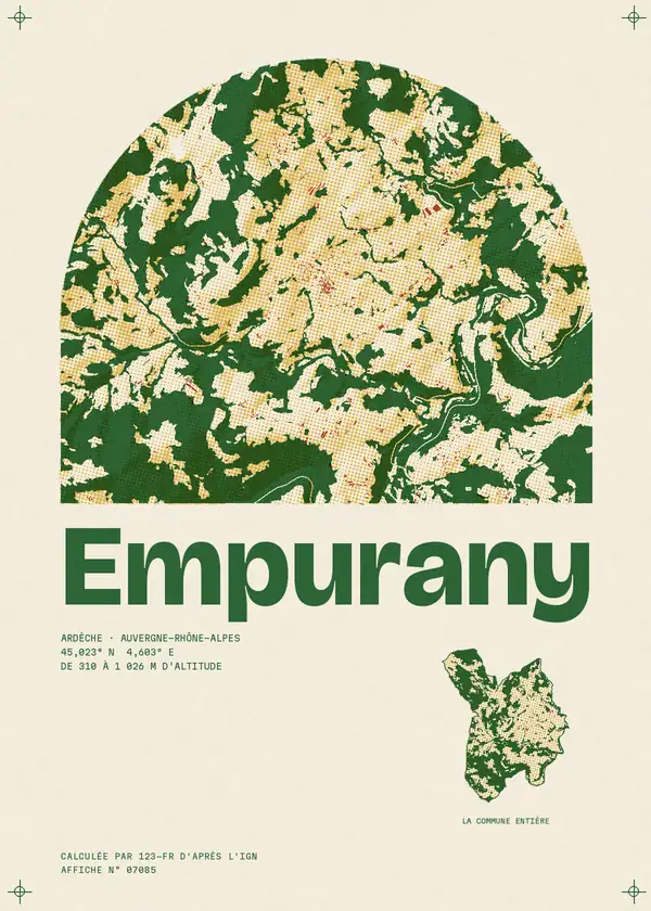 Affiche de Empurany, calculée par 123-fr d'après l'IGN