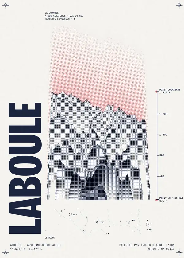 Affiche de Laboule, calculée par 123-fr d'après l'IGN