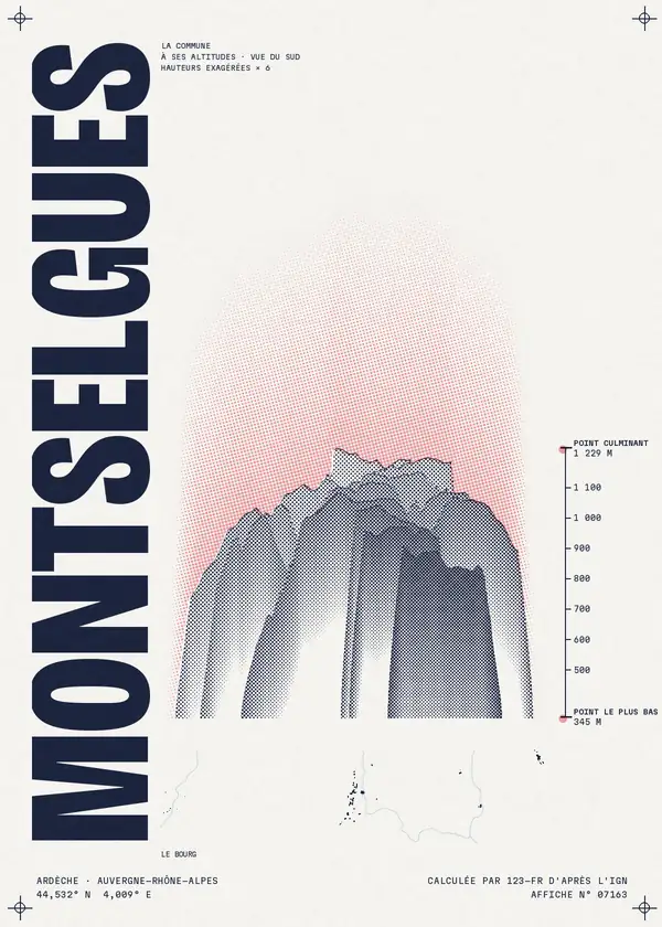 Affiche de Montselgues, calculée par 123-fr d'après l'IGN