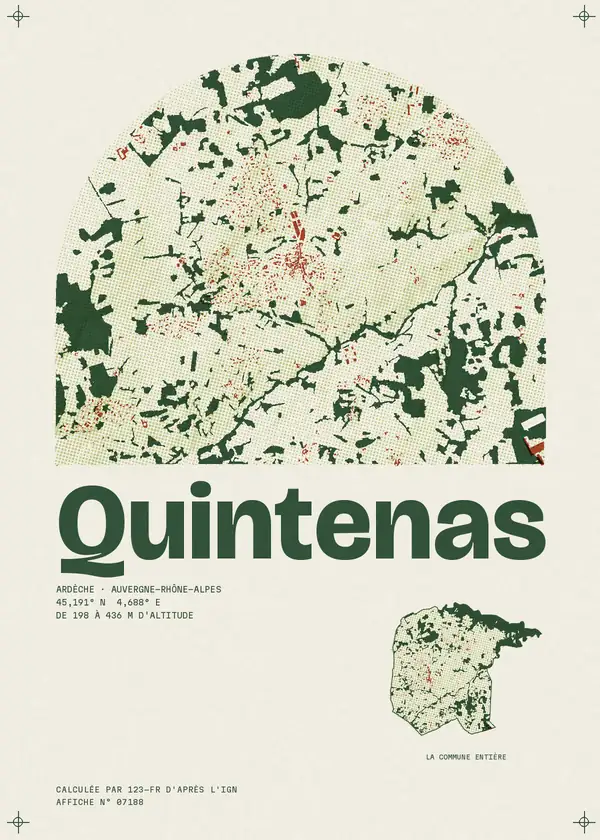 Affiche de Quintenas, calculée par 123-fr d'après l'IGN