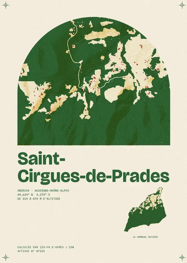 Affiche de Saint-Cirgues-de-Prades, calculée par 123-fr d'après l'IGN