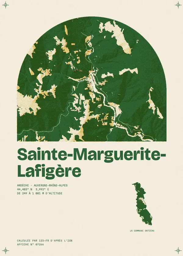 Affiche de Sainte-Marguerite-Lafigère, calculée par 123-fr d'après l'IGN