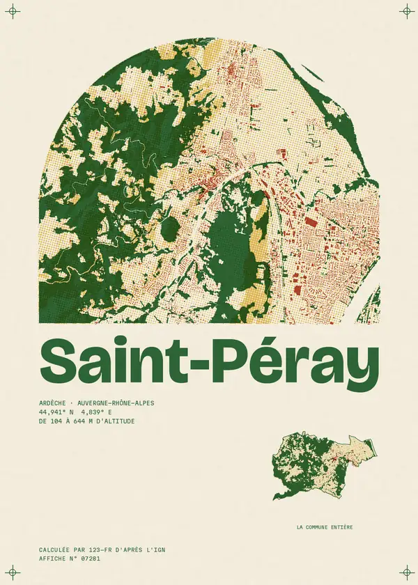 Affiche de Saint-Péray, calculée par 123-fr d'après l'IGN