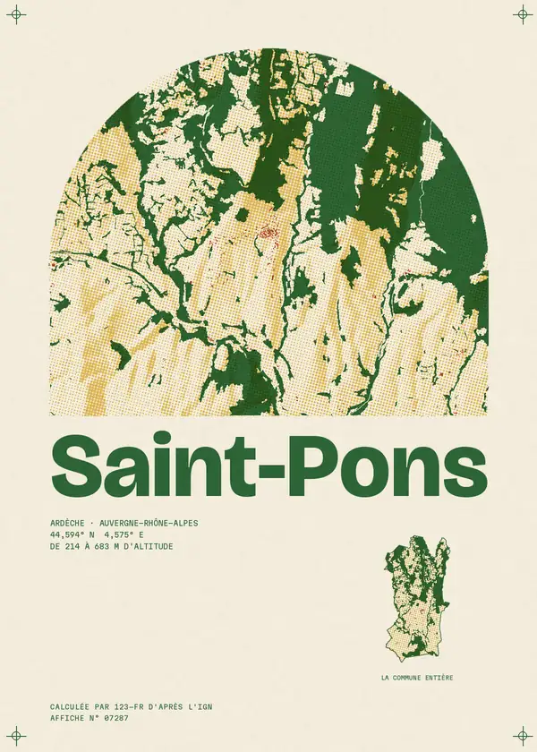 Affiche de Saint-Pons, calculée par 123-fr d'après l'IGN