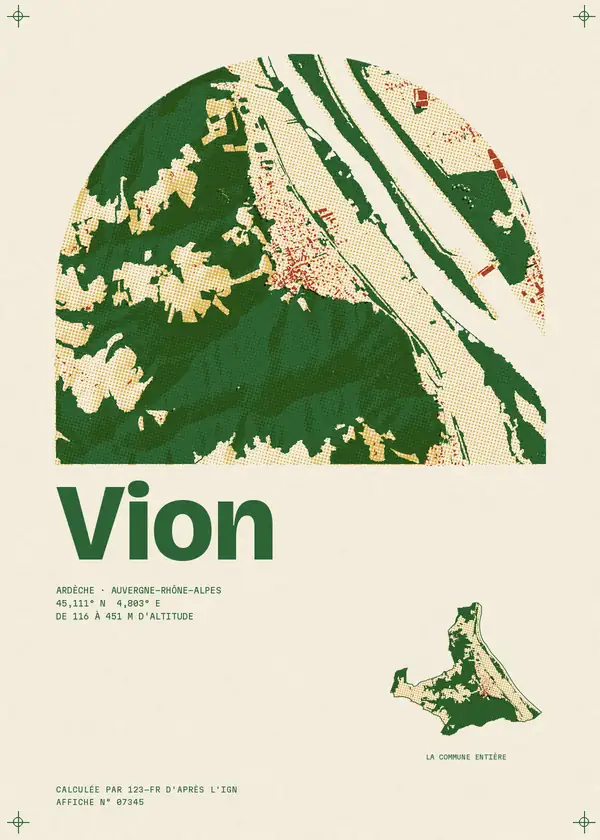 Affiche de Vion, calculée par 123-fr d'après l'IGN