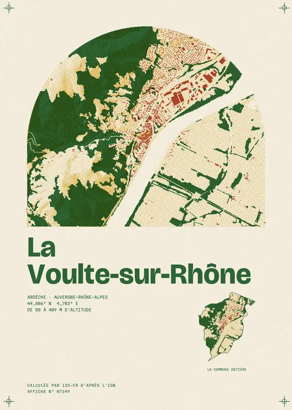 Affiche de La Voulte-sur-Rhône, calculée par 123-fr d'après l'IGN