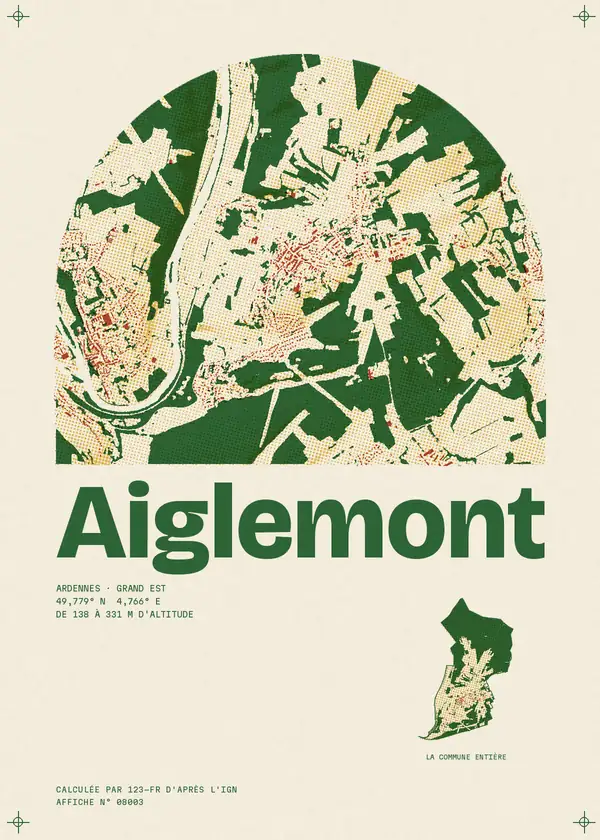 Affiche de Aiglemont, calculée par 123-fr d'après l'IGN