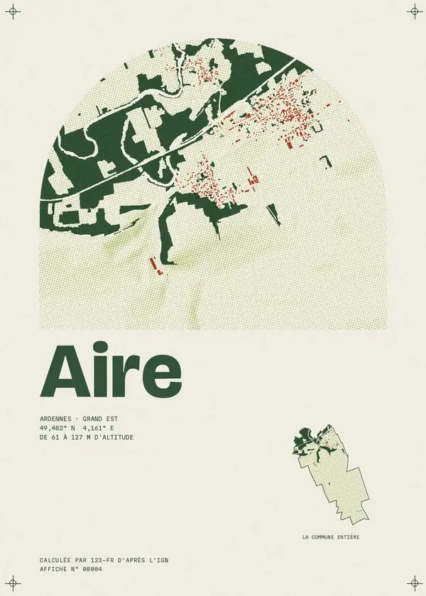Affiche de Aire, calculée par 123-fr d'après l'IGN