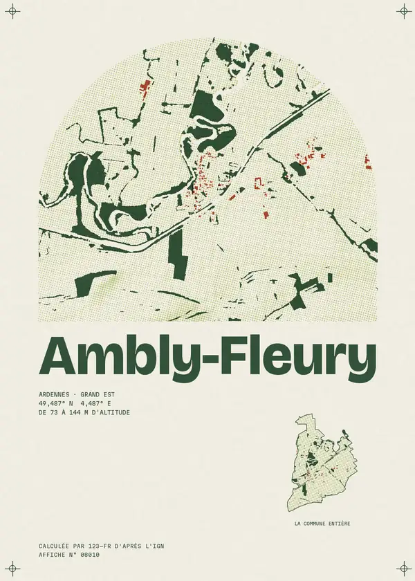 Affiche de Ambly-Fleury, calculée par 123-fr d'après l'IGN