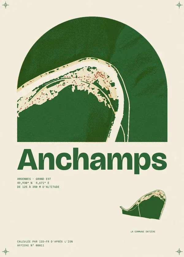 Affiche de Anchamps, calculée par 123-fr d'après l'IGN