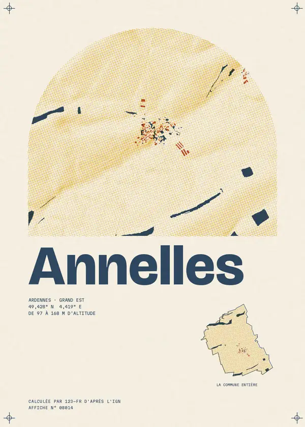 Affiche de Annelles, calculée par 123-fr d'après l'IGN