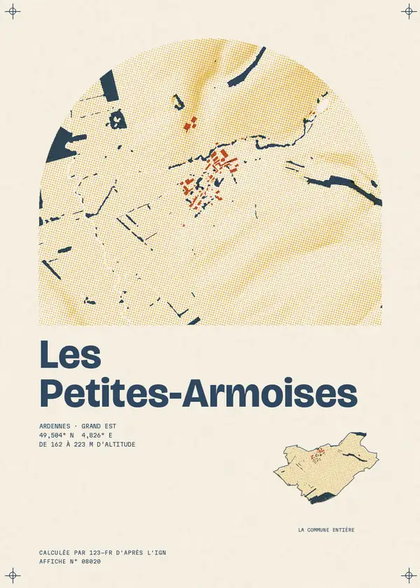 Affiche de Les Petites-Armoises, calculée par 123-fr d'après l'IGN