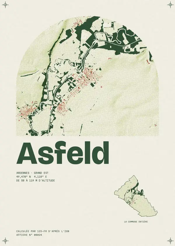 Affiche de Asfeld, calculée par 123-fr d'après l'IGN