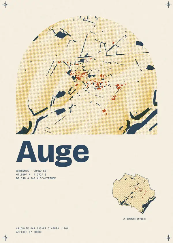 Affiche de Auge, calculée par 123-fr d'après l'IGN