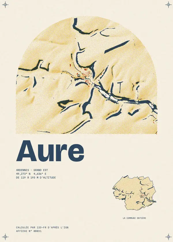 Affiche de Aure, calculée par 123-fr d'après l'IGN