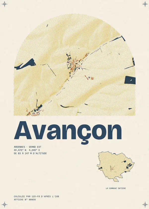 Affiche de Avançon, calculée par 123-fr d'après l'IGN