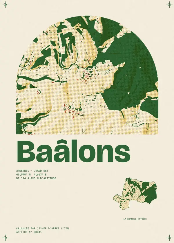 Affiche de Baâlons, calculée par 123-fr d'après l'IGN