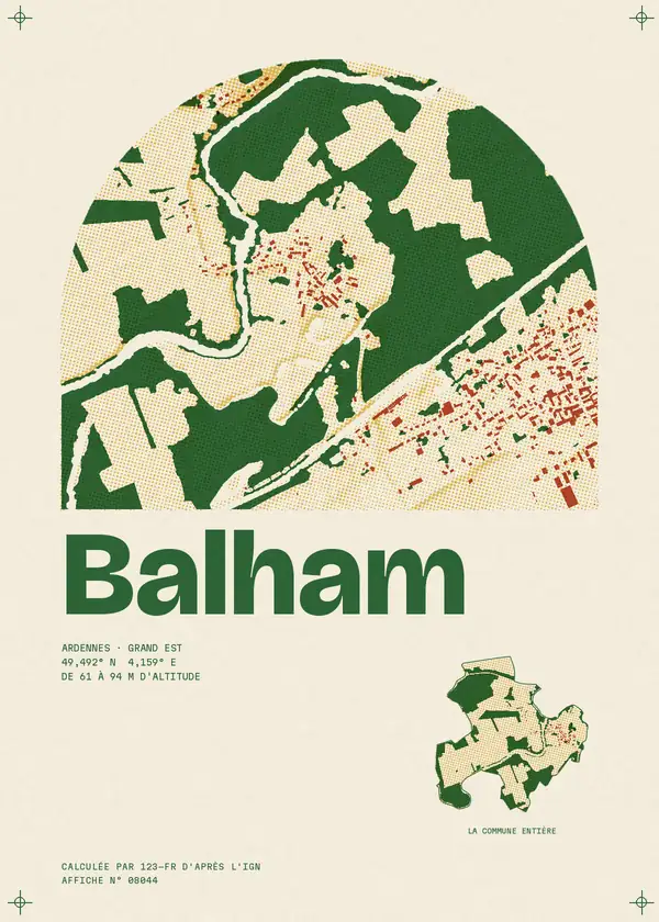 Affiche de Balham, calculée par 123-fr d'après l'IGN