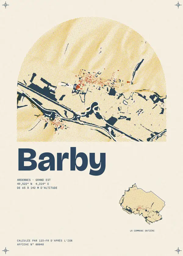 Affiche de Barby, calculée par 123-fr d'après l'IGN