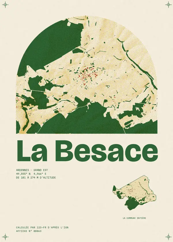 Affiche de La Besace, calculée par 123-fr d'après l'IGN