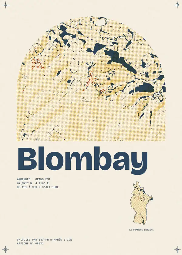 Affiche de Blombay, calculée par 123-fr d'après l'IGN