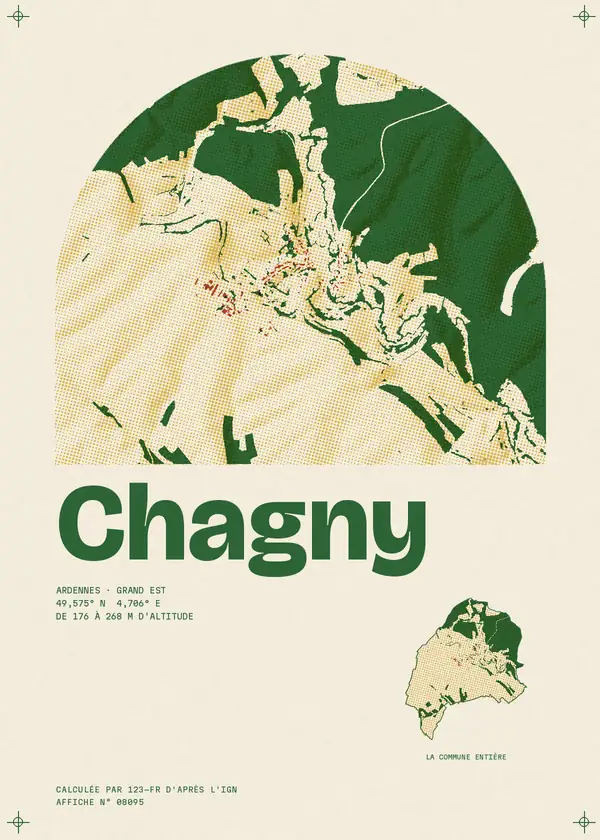 Affiche de Chagny, calculée par 123-fr d'après l'IGN