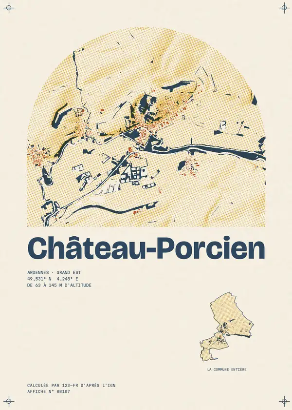 Affiche de Château-Porcien, calculée par 123-fr d'après l'IGN