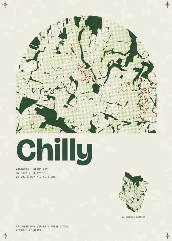 Affiche de Chilly, calculée par 123-fr d'après l'IGN