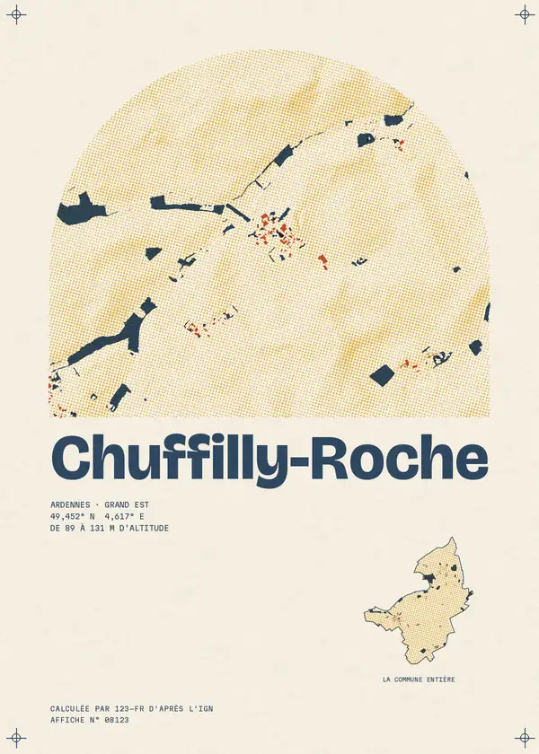 Affiche de Chuffilly-Roche, calculée par 123-fr d'après l'IGN