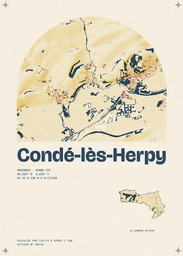 Affiche de Condé-lès-Herpy, calculée par 123-fr d'après l'IGN