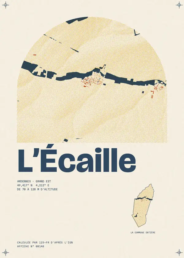 Affiche de L'Écaille, calculée par 123-fr d'après l'IGN