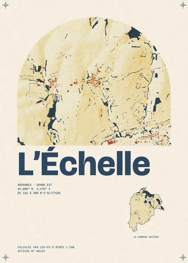 Affiche de L'Échelle, calculée par 123-fr d'après l'IGN