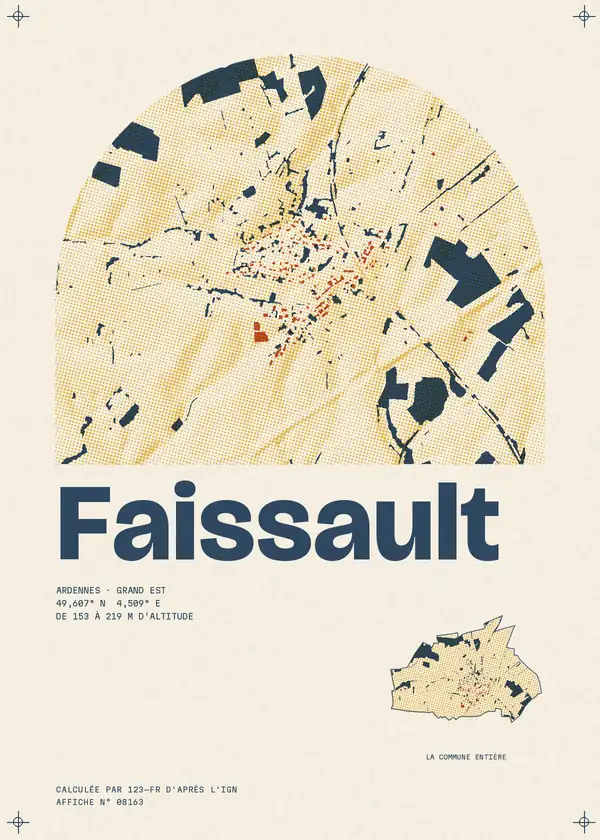 Affiche de Faissault, calculée par 123-fr d'après l'IGN
