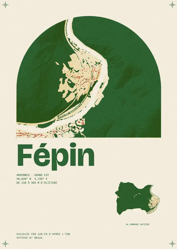 Affiche de Fépin, calculée par 123-fr d'après l'IGN