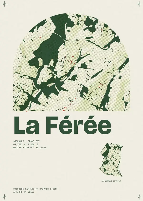 Affiche de La Férée, calculée par 123-fr d'après l'IGN